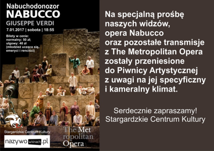 The Metropolitan Opera: Giuseppe Verdi Nabucco