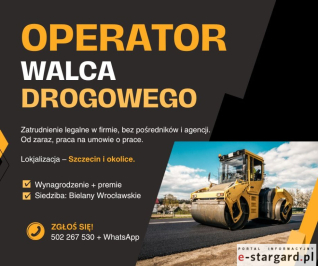 Operator walca – Szczecin
