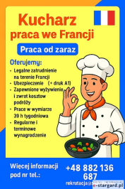 Kucharz praca we Francji