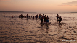 Noworoczna kąpiel Miedwiańskich Morsów - GALERIA