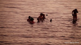 Noworoczna kąpiel Miedwiańskich Morsów - GALERIA