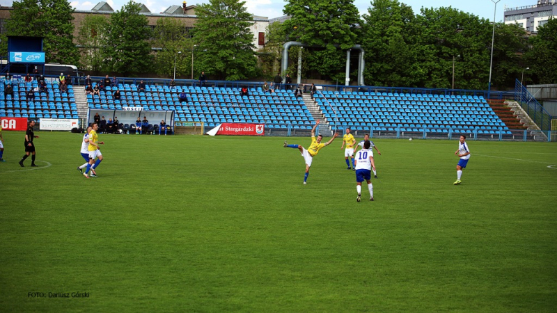 Błękitni Stargard - Olimpia Elbląg. GALERIA