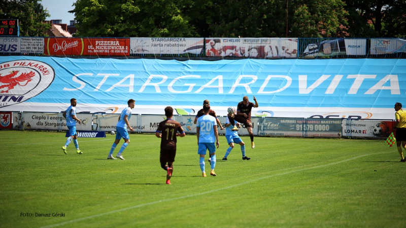 Błękitni Stargard - Garbarnia Kraków. GALERIA