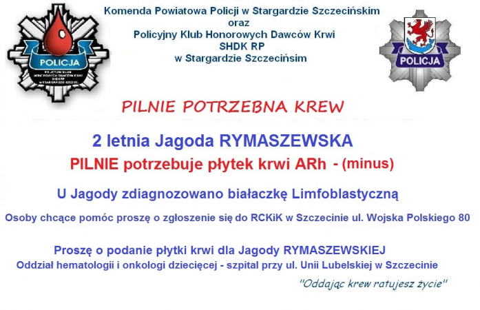 Pilnie potrzebna krew