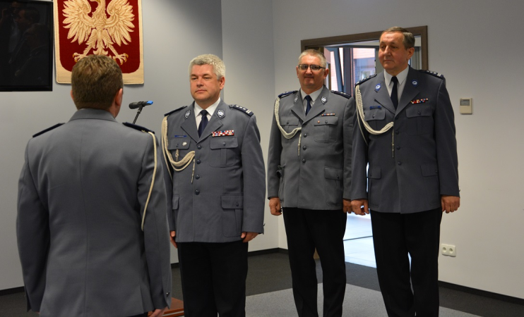 Uroczyste zdanie obowiązków Komendanta Powiatowego Policji w Stargardzie Szczecińskim