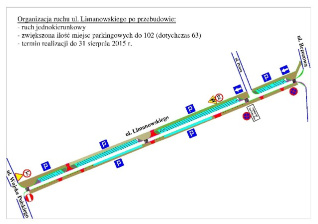 RUSZA PRZEBUDOWA ULICY LIMANOWSKIEGO