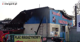 Spłonęła Stacja Diagnostyki Pojazdów w Nowogardzie (VIDEO)