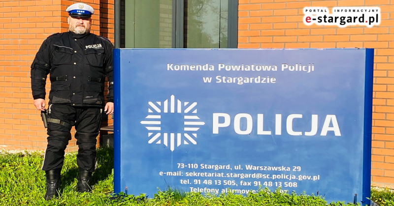 Szybka reakcja stargardzkiego policjanta pomogła uratować życie mężczyzny, który doznał udaru