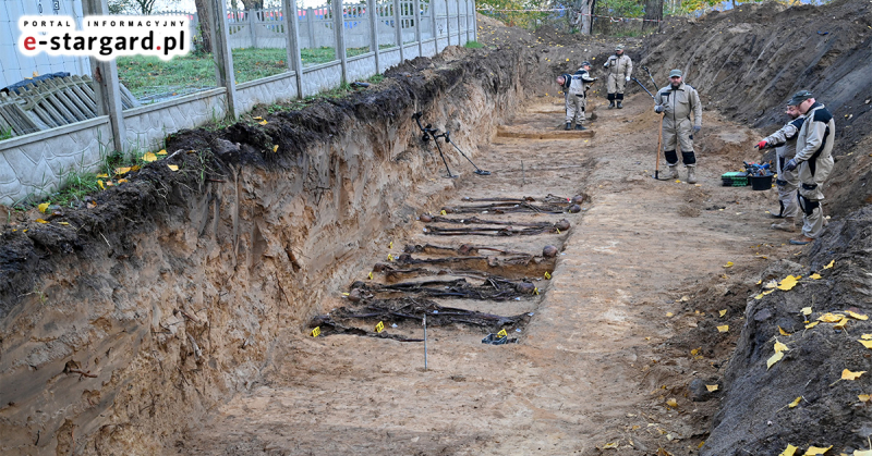 Szczątki ponad stu osób odnaleziono podczas badań na terenie b. obozu jenieckiego Stalag II D w Stargardzie