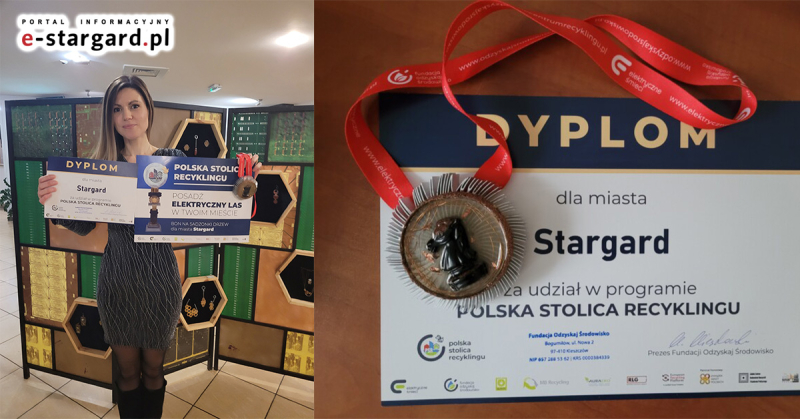 Polska Stolica Recyklingu: medal oraz bon na sadzonki dla Stargardu. [VIDEO]