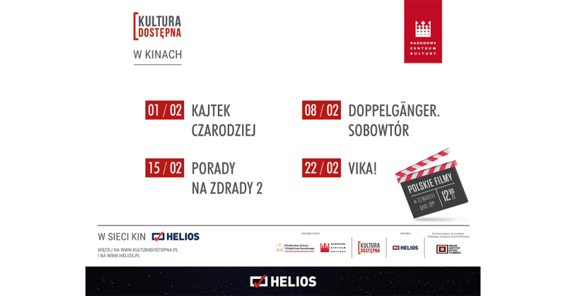 Kultura Dostępna w Heliosie – polskie kino  w świetnej cenie!