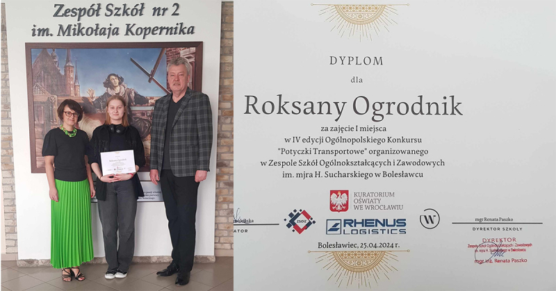 Roksana Ogrodnik bezkonkurencyjna w konkursie "Potyczki transportowe"