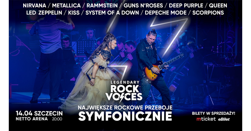 Szczecin Netto Arena - koncert Rock Symphony: Legendary Rock Voices