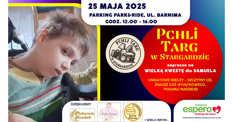 Stargardzkie "OLX na żywo" z sercem dla małego Samuela! Rusza Pchli Targ z Kwestą Charytatywną
