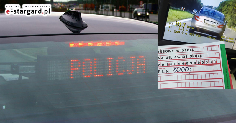 191km/h na liczniku. Policja mówi STOP- 5000 zł mandatu dla recydywisty