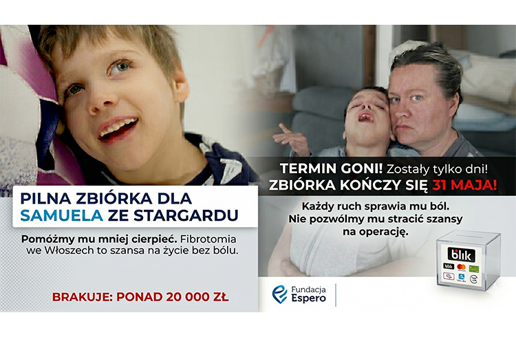 Rodzina walczy z czasem. Samuel czeka na pomoc od Ciebie